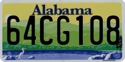 AL license plate 64CG108