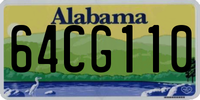 AL license plate 64CG110