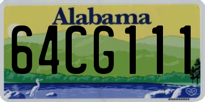 AL license plate 64CG111