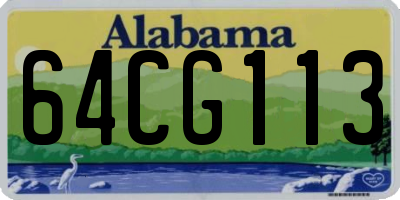 AL license plate 64CG113