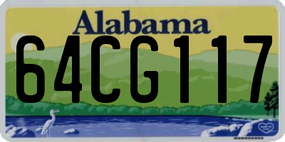 AL license plate 64CG117