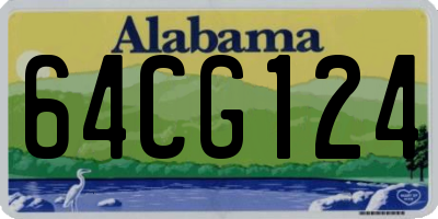 AL license plate 64CG124