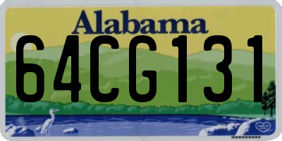 AL license plate 64CG131