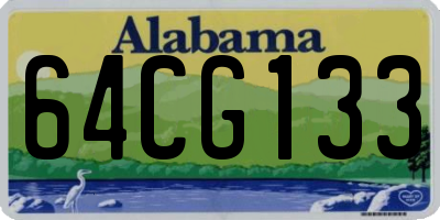 AL license plate 64CG133