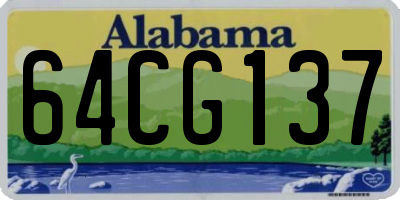 AL license plate 64CG137