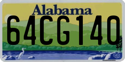 AL license plate 64CG140