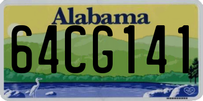 AL license plate 64CG141