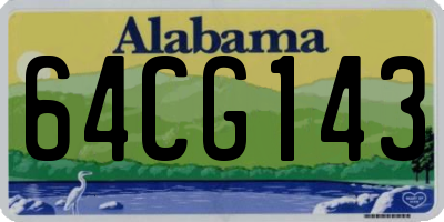AL license plate 64CG143