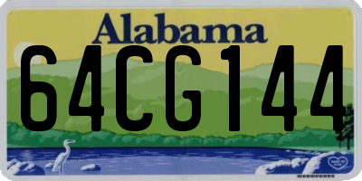AL license plate 64CG144