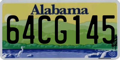AL license plate 64CG145