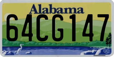 AL license plate 64CG147