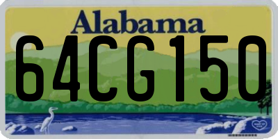 AL license plate 64CG150
