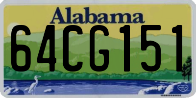 AL license plate 64CG151