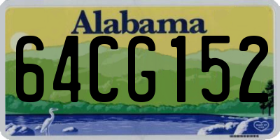AL license plate 64CG152