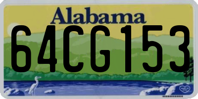 AL license plate 64CG153