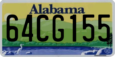 AL license plate 64CG155