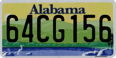 AL license plate 64CG156
