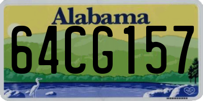 AL license plate 64CG157