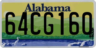 AL license plate 64CG160