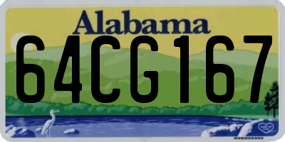 AL license plate 64CG167