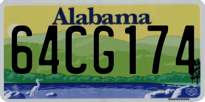AL license plate 64CG174