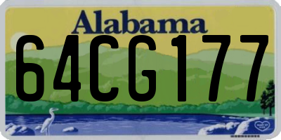 AL license plate 64CG177
