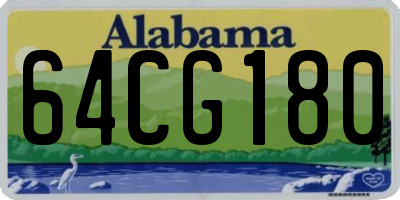 AL license plate 64CG180
