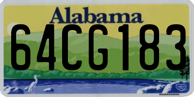 AL license plate 64CG183