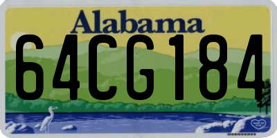 AL license plate 64CG184