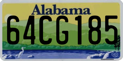 AL license plate 64CG185
