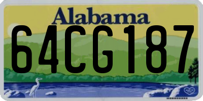 AL license plate 64CG187