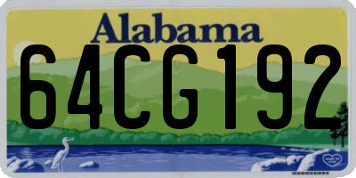 AL license plate 64CG192