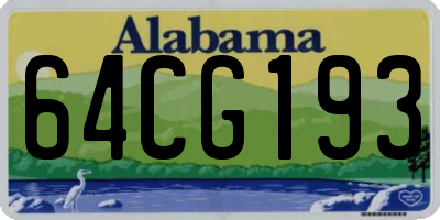 AL license plate 64CG193