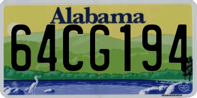 AL license plate 64CG194