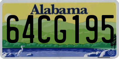 AL license plate 64CG195