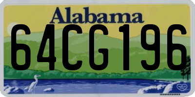 AL license plate 64CG196
