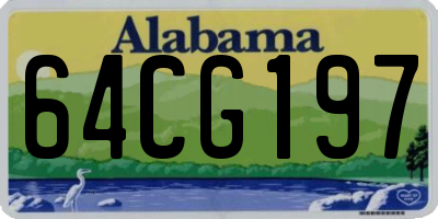AL license plate 64CG197