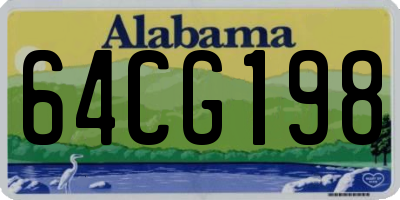 AL license plate 64CG198