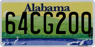 AL license plate 64CG200