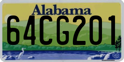 AL license plate 64CG201
