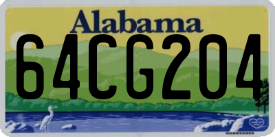 AL license plate 64CG204