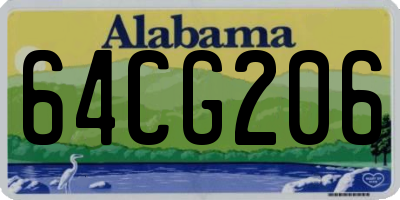 AL license plate 64CG206