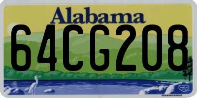 AL license plate 64CG208