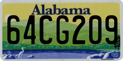 AL license plate 64CG209