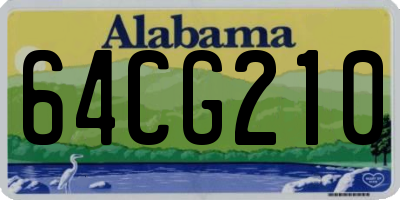 AL license plate 64CG210