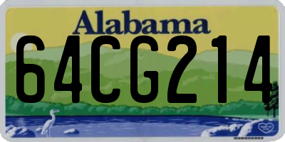 AL license plate 64CG214