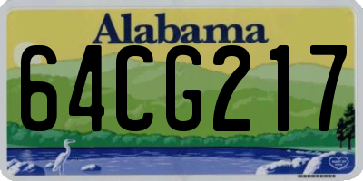 AL license plate 64CG217