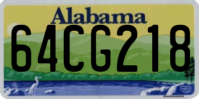 AL license plate 64CG218