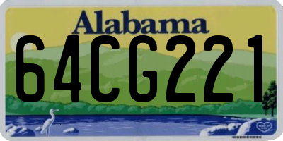 AL license plate 64CG221