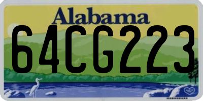 AL license plate 64CG223